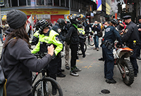 Political protests in Times Square, New York, Richard Moore